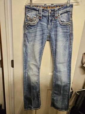 Rock revival mens jett slim boot cut jeans size 27